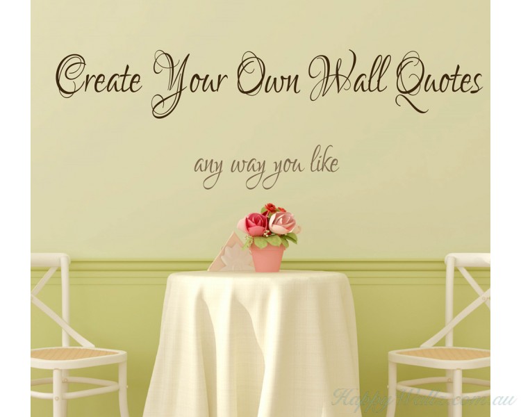 Create Your Own Words - Custom Wall Decal